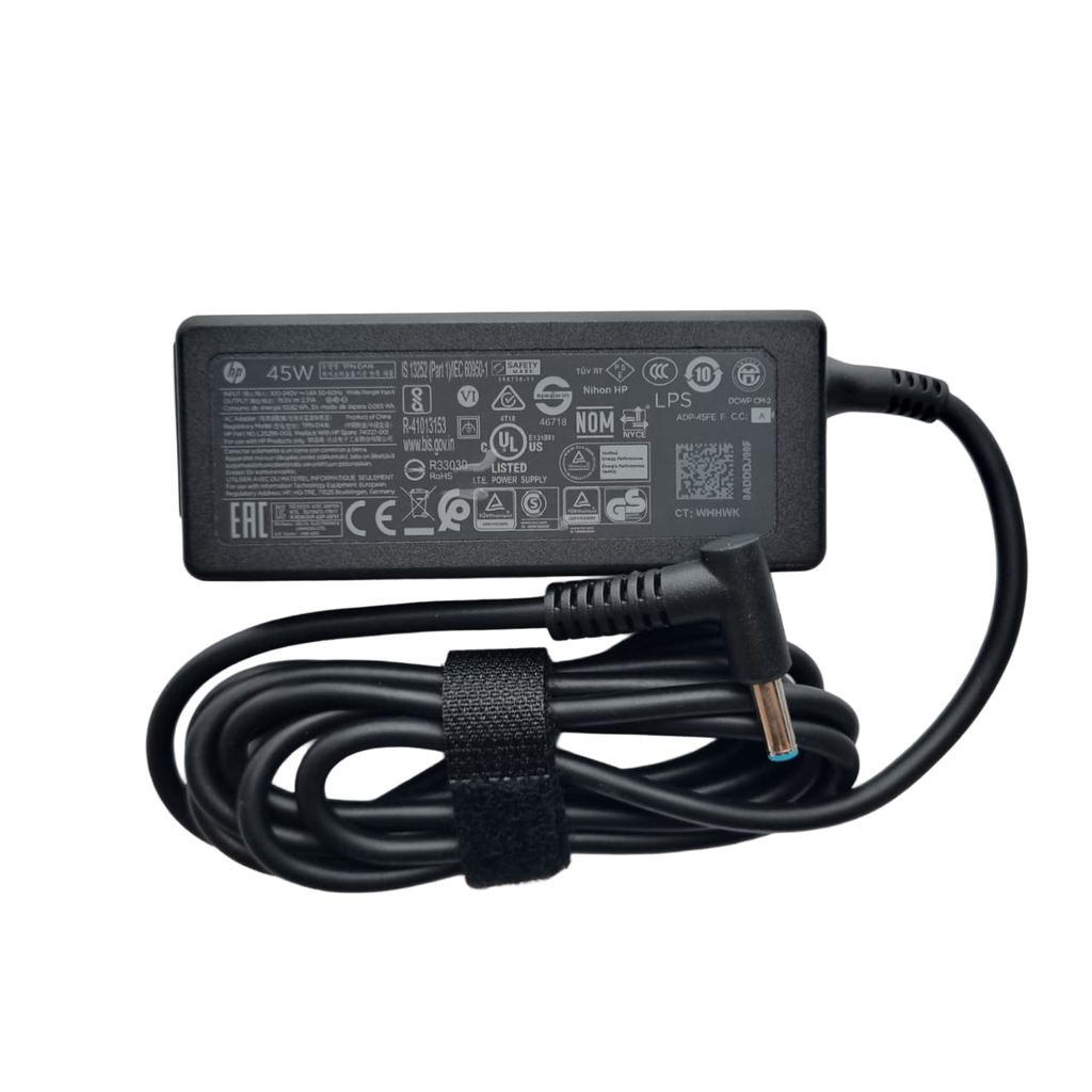CARGADOR PARA LAPTOP HP 19.5V 2.31A 45W PIN CENTRAL PLUG CELESTE 4.5*3.0